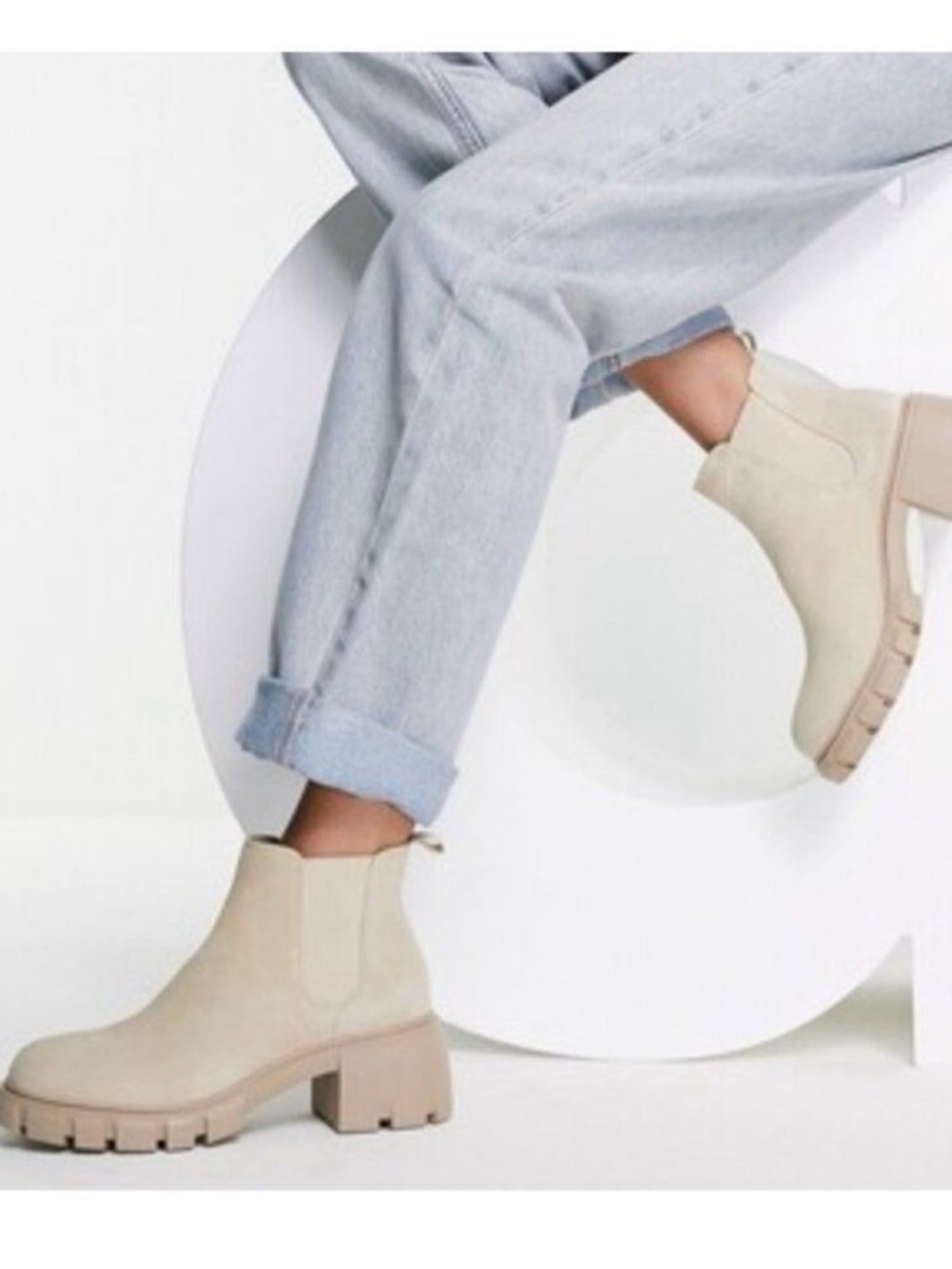 Jeffrey Campbell Cream Winter Boots